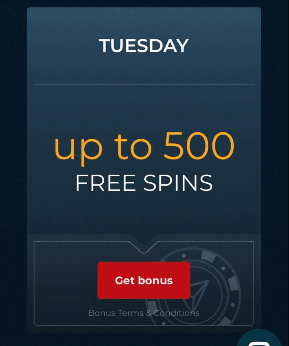 Casino4U Free Spins on Tuesday
