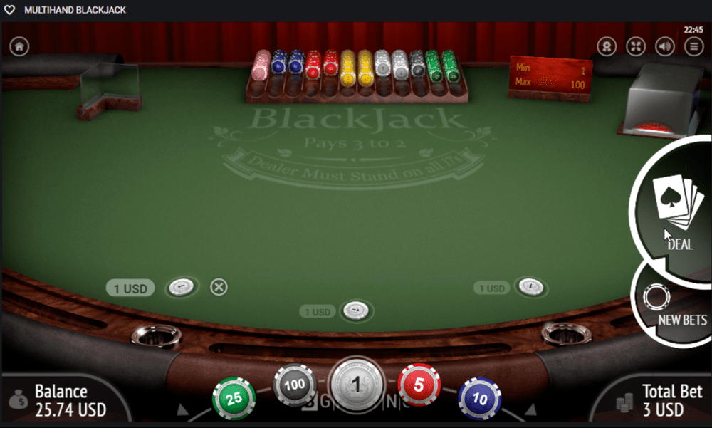 Multihand Blackjack Pro (BGaming) in Woo Casino