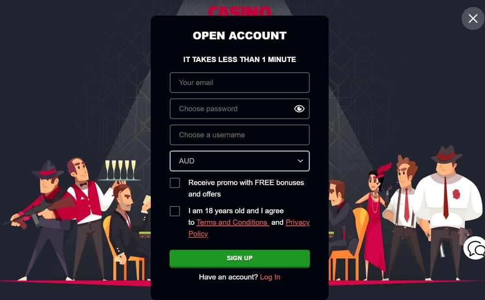 Syndicate casino login and registration