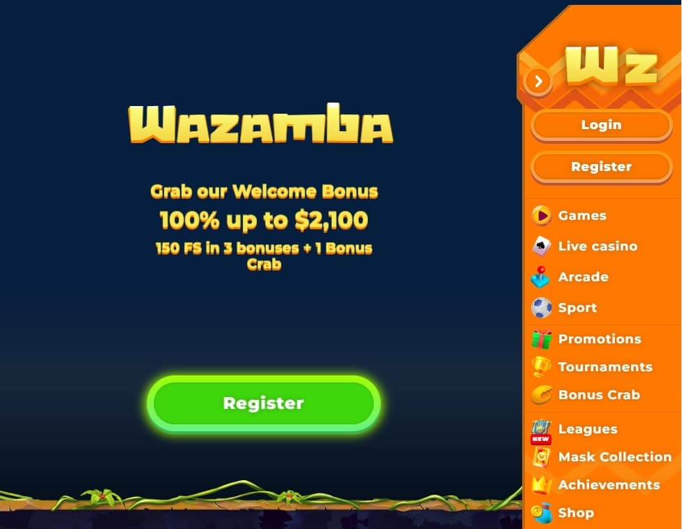 Wazanba casino welcome bonus